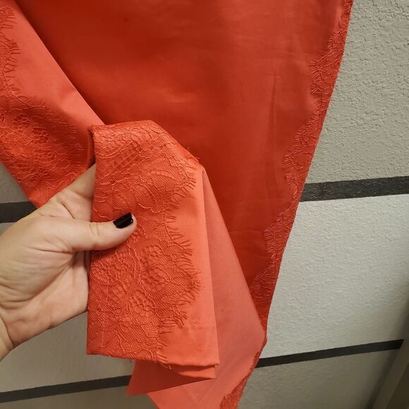 NY&Co.-Coral Lace Accent Pencil Skirt Sz 2 - Picture 2 of 4